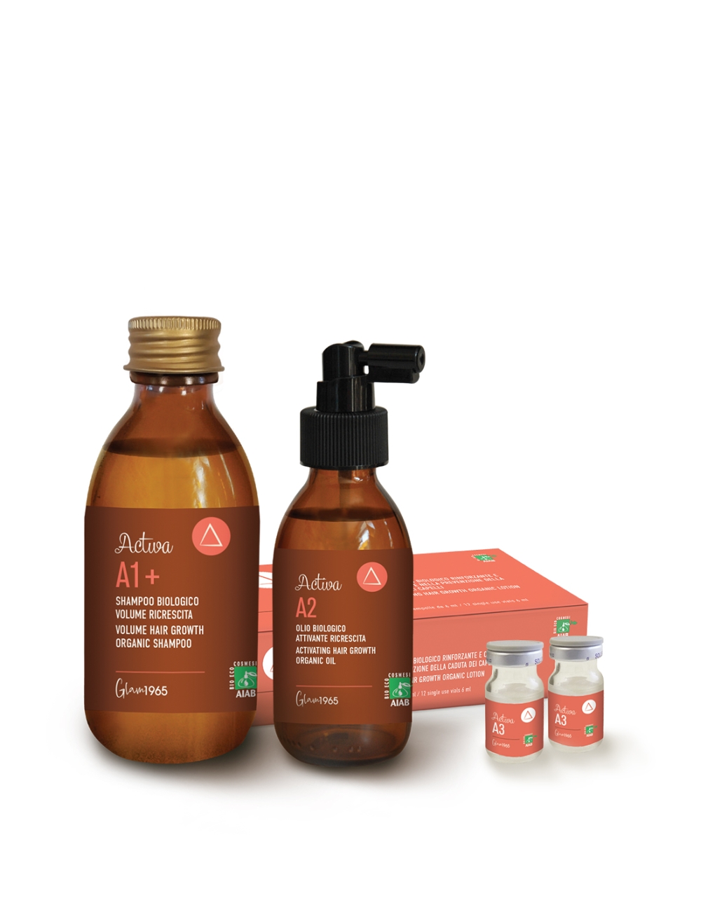 KIT ACTIVA A1+, A2 e A3 attivante ricrescita | Trattamento home therapy (14 pezzi)